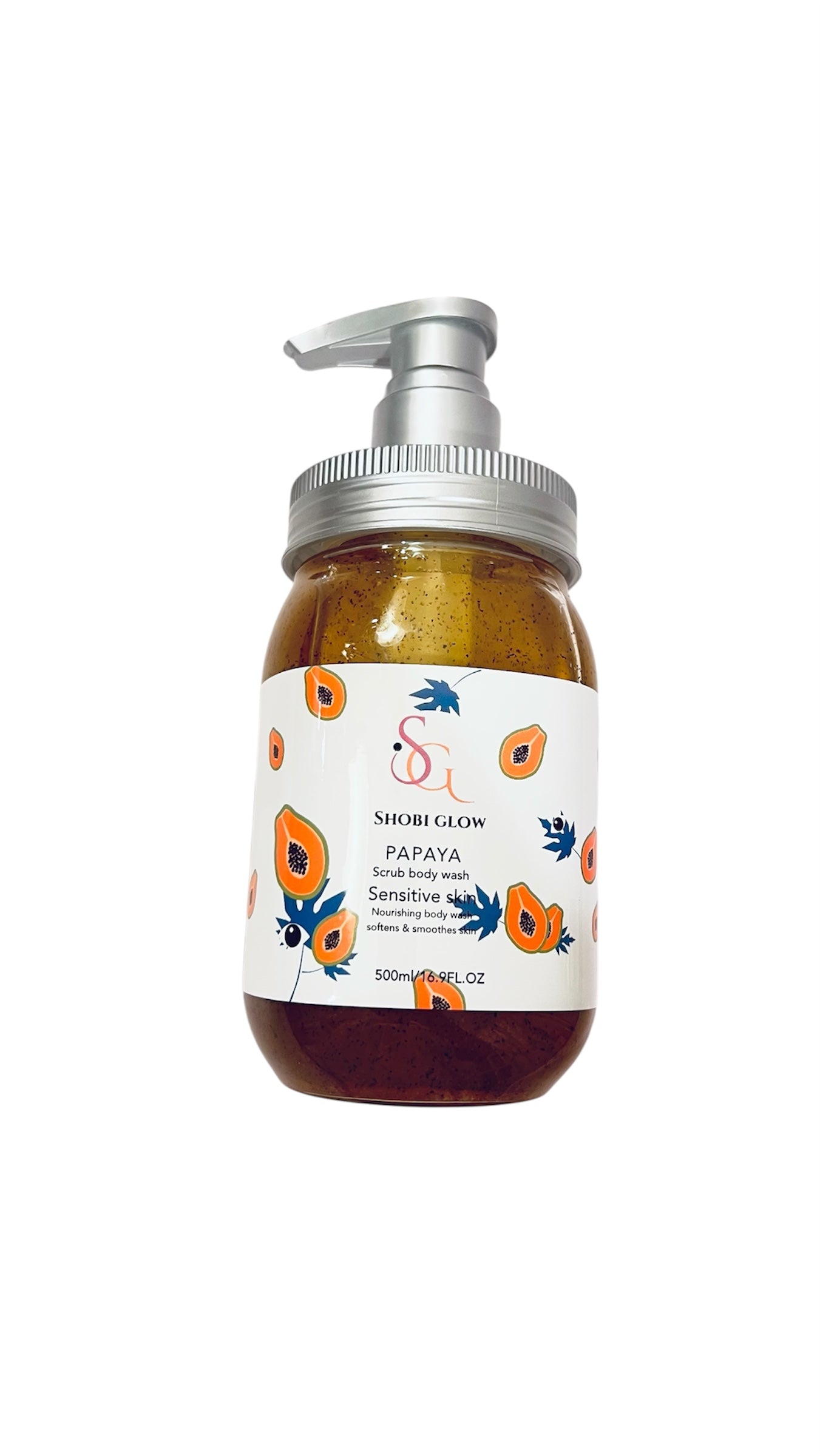 Papaya scrub body wash 500ML/16.9oz