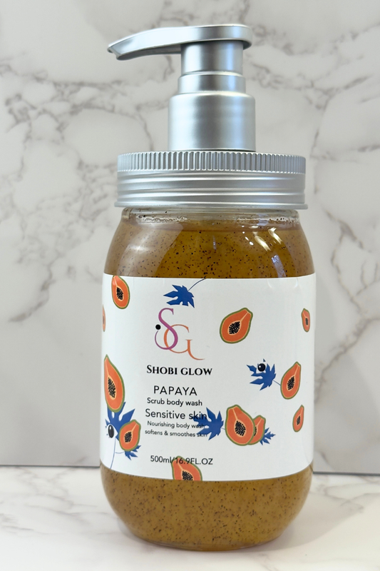 Papaya scrub body wash 500ML/16.9oz