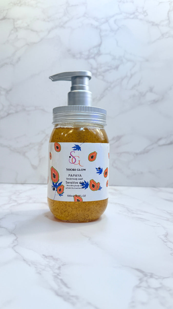 Papaya scrub body wash 500ML/16.9oz